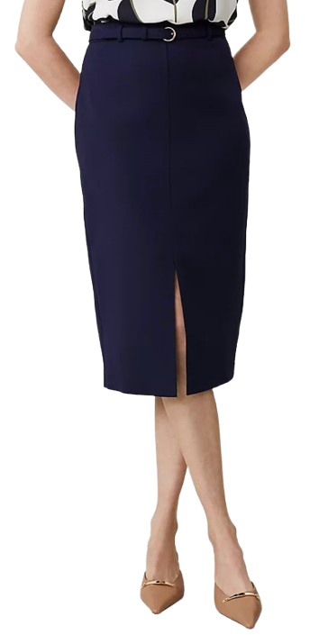 Ann Taylor Long Pencil Skirt in Textured Drape