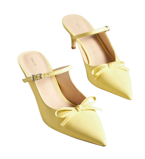 Anthropologie Kitten Heel Mules
