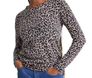 Macy’s Leopard Cashmere Sweater