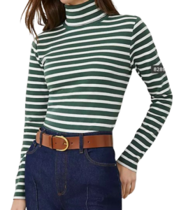 Ann Taylor Striped Turtleneck Top