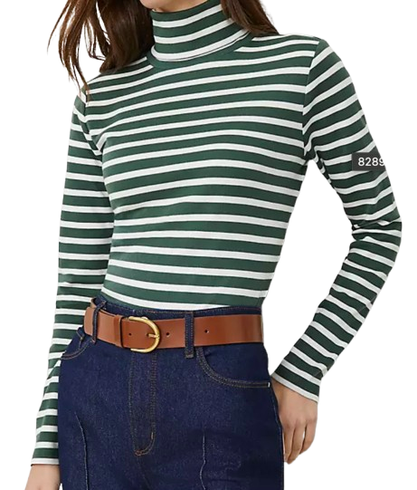 Ann Taylor Striped Turtleneck Top