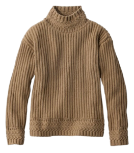 L.L.Bean Cotton Ribbed Turtleneck