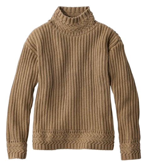L.L.Bean Cotton Ribbed Turtleneck