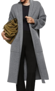 Long Sleeve Open Front Maxi Cardigan