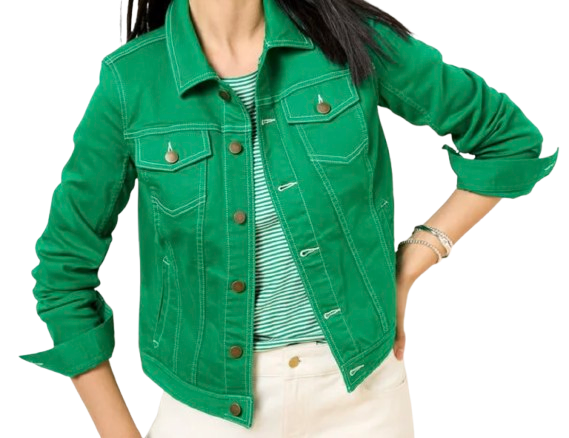 Talbots Classic Jean Jacket – Derry Green
