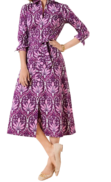 Talbots Modern Poplin Shirtdress – Floral Medallion