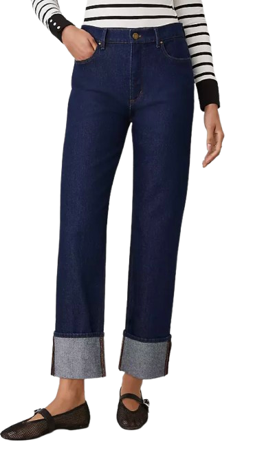 Ann Taylor Cuffed Straight Jean