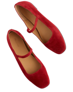 Madewell Greta Ballet Flat – Ruby Port Suede
