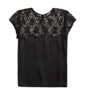 J.Crew Satin and Lace Top