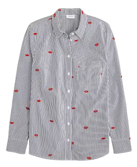 J.Crew Factory Appliqué Button-Up Shirt