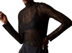 Anthropologie Lace Layering Turtleneck