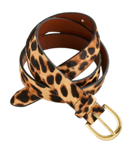 J.Crew Leopard Leather Belt