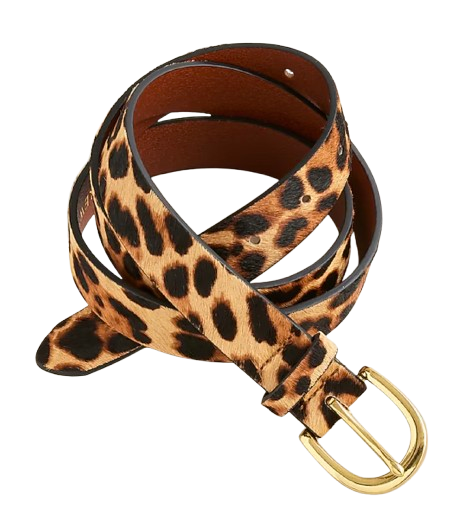 J.Crew Leopard Leather Belt