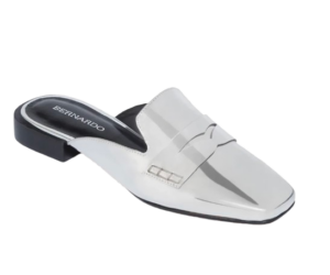 Bernardo Mirror Silver Penny Mule