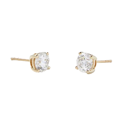 Quince 14k Gold Lab Grown Diamond Solitaire Studs