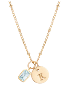 Brook & York Mackenzie Birthstone Initial Pendant Necklace