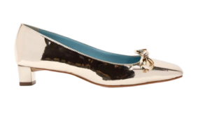 Frances Valentine Gold Block Heel