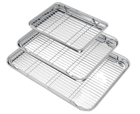 Baking Sheets with Wire Racks, set of 3