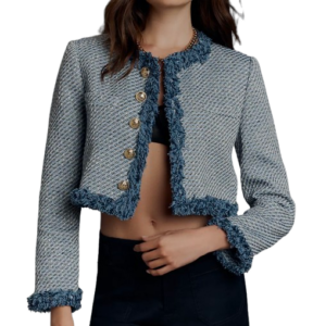 Cropped Fringe Jacket