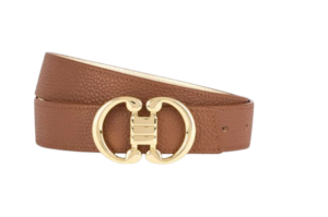 Talbots Brown Gold Buckle Belt