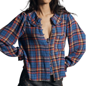 Pilcro Kiara Collared Button-Front Blouse