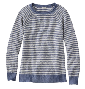 L.L.Bean Midweight Cotton Slub Rollneck Sweater – Striped