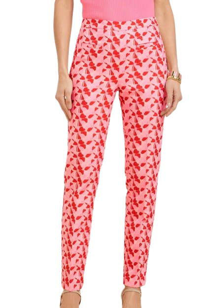 Talbots Floral Jacquard Ankle Pants