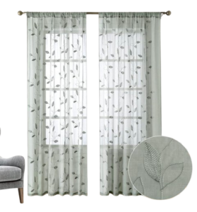 Amazon Green Sheer Curtains