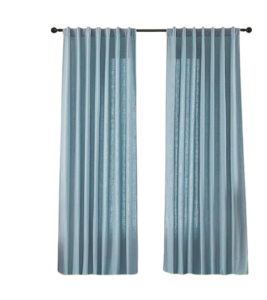 Amazon Light Blue Linen Curtains