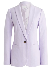 J.Crew Factory Petite Herringbone One-Button Blazer