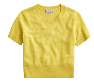 J.Crew Cashmere Shrunken Tee – Bitter Yellow