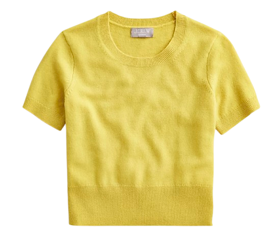 J.Crew Cashmere Shrunken Tee – Bitter Yellow