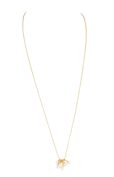 Talbots Pearl Cluster Pendant Necklace