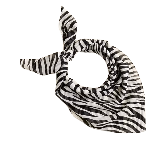 J.Crew Silk Zebra Scarf