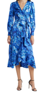 Tahari ASL Floral Ruffle Midi Dress