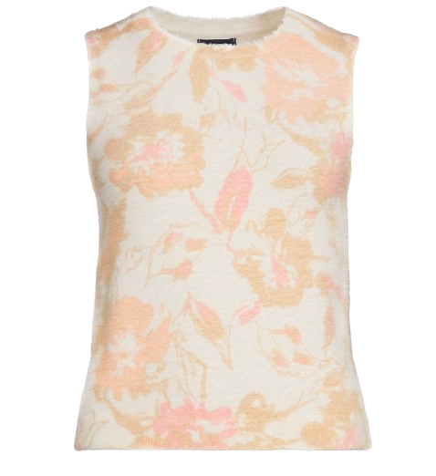 Lands’ End Abstract Floral Eyelash Sweater Shell