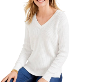 Talbots Ribbed Cotton Sweater