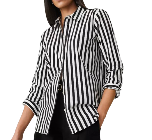 Ann Taylor Striped Button Down