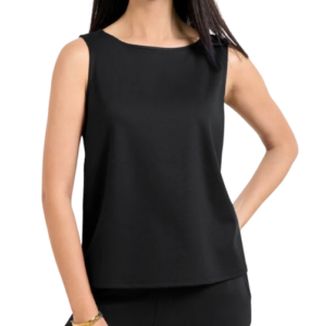 Talbots Bateau Neck Black Tee