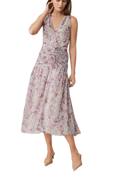 Ann Taylor Floral Ruched Dress
