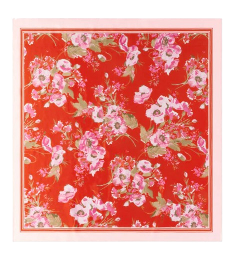 Talbots Watercolor Bouquet Silk Scarf