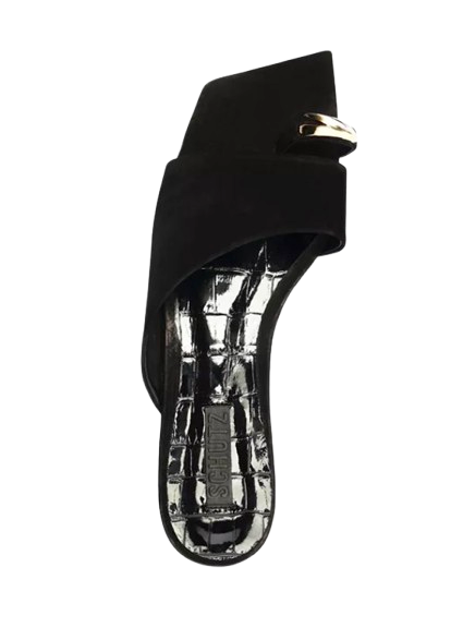 Schutz Black Sandals