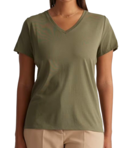 Quince Cotton V-neck Tee