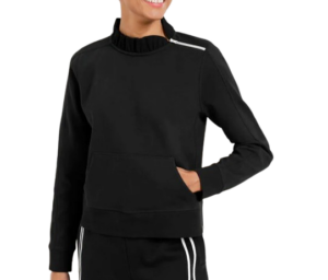 Talbots Piqué Zip Shoulder Pullover