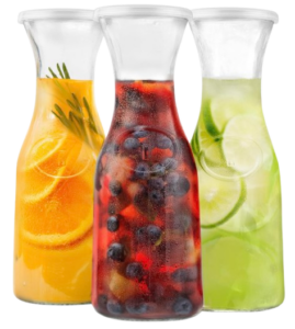 Glass Carafes – Set of 3