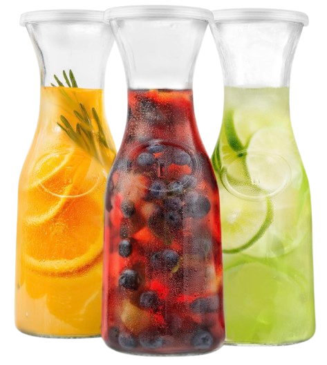 Glass Carafes – Set of 3