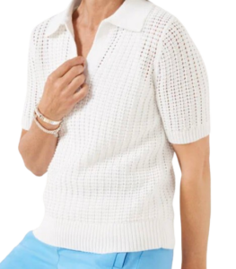 Talbots Pointelle Stitch Polo