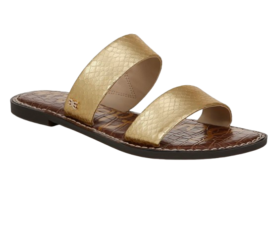 Sam Edelman Gold Slide Sandals