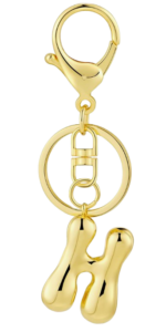 Kainier Gold Bubble Initial Bag Charm