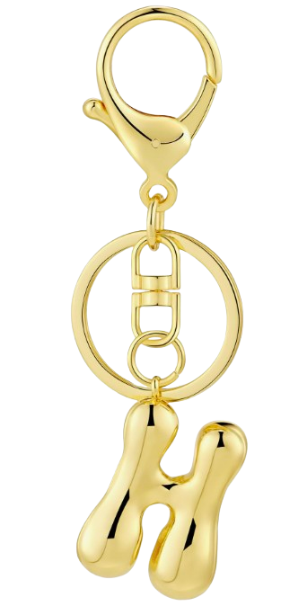 Kainier Gold Bubble Initial Bag Charm